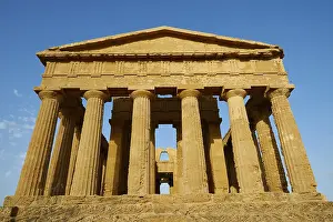Valle Dei Templi Agrigento Drucke: Front, columns, chapter, Concordia temple