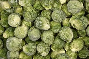 Green Plant Photography Drucke: Frozen Brussels sprouts