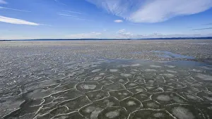 Europe Winter Landscape Photography Drucke: Frozen lake, ice and structures