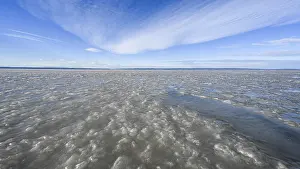 Podersdorf Am See Scenery Drucke: Frozen lake, ice and structures