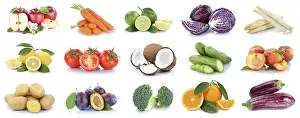 Vegetable Cutout Images Drucke: Fruit and vegetables fruit collection apples