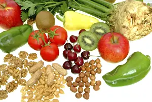 Healthy Fruit Options Drucke: Fruits, vegetables and nuts
