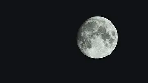 British Atmospheric Photography Drucke: Fullmoon in the black sky, Devon