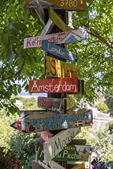 Directional Signage Drucke: Fun guide to cities around the world