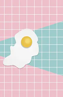 Pop-Art Drucke: Humorvolle gebratene Eier-Hintergrund. Pop-Art. Muster.