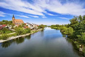 Brandenburg Waterway Drucke: Furstenberg Oder on the Oder-Spree Canal
