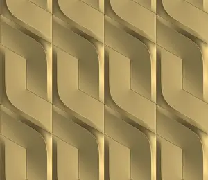 Luxury Interior Decoration Drucke: Futuristic 3D Wallpaper of black and green angular shape