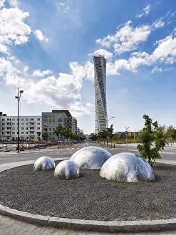 Santiago Calatrava Building Drucke: Futuristic skyscraper, Turning Torso