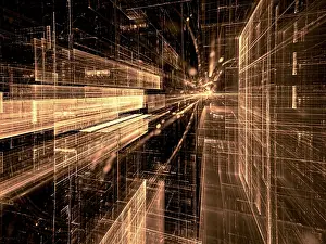 Futuristic Structure Drucke: Futuristic structure - abstract computer-generated image