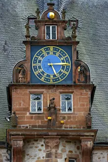 Central Europe Architectural Style Drucke: Gabel with a clock, Renaissance Tower