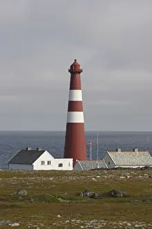 Northern Norway Landmark Drucke: Gamvik Lighthouse on the Barents Sea