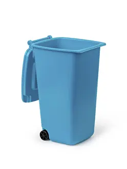 Recyclable Waste Management Drucke: garbage can isolated on white background