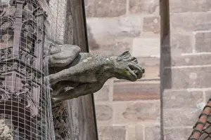 Southern Germany Church Building Drucke: Gargoyles, no function at the Church of Our Lady