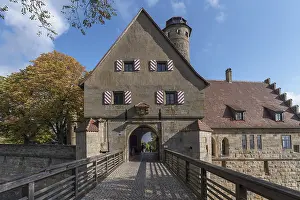 Franconia Tourist Attraction Drucke: Gatehouse with bridge over the moat