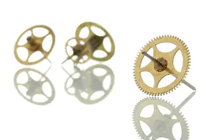 Studio Shot Symbolism Drucke: Gear with two gears in the back