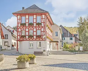 Half Timbered Architecture Europe Drucke: Gemeindehaus Rorbas, Bulach District