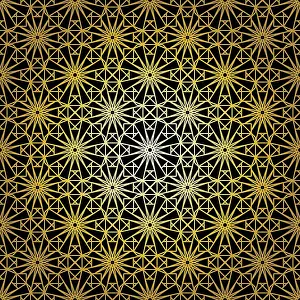 Arabic Tile Lattice Background Drucke: Geometric gold lace seamless pattern