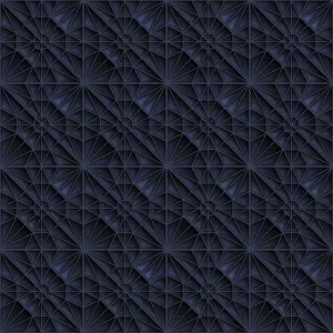 Monochromes Kunstwerk Drucke: Geometrisches Sternmuster, Vektorhintergrund.