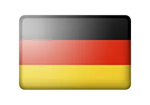 European National Symbol Drucke: The German flag. Rectangular matte icon