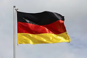 German Federal Republic Flag Drucke: German Flag waving in the wind
