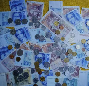 Foreign Exchange Market Drucke: German Mark Notes and Coins