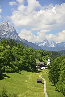 Southern Germany Mountainscape Drucke: Germany, Bavaria, Werdenfels, district