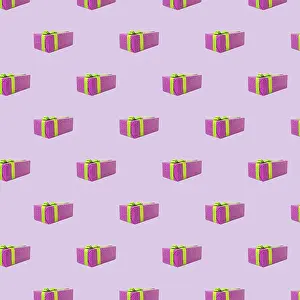 Infinite Seamless Pattern Design Drucke: Gift pattern. Pink seamless background