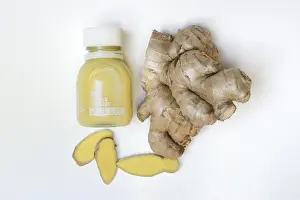 Ginger Root Nutrition Drucke: Ginger, ginger root and ginger shot