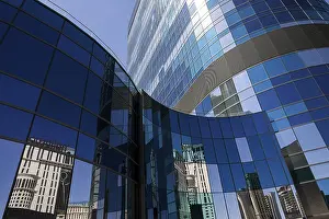 Glass Facade Reflections Drucke: Glass facade with reflections