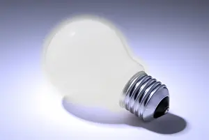 Energy Saving Technology Drucke: Glowing light bulb