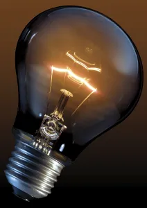 Energy Saving Bulb Drucke: Glowing lightbulb