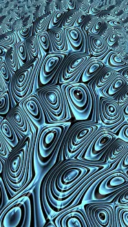 Digitale Kunst Drucke: Verzweigte konzentrische Kreise. Fraktal-Hintergrund - abstrakte computer-generierte Bild.