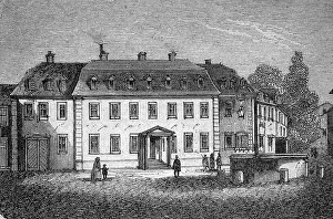 Weimar Germany Drucke: Goethe's house in Weimar, Thuringia