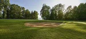 Golfing Activity Drucke: Golf course, sand bunker