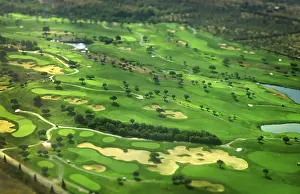 Golf course. View from the plane