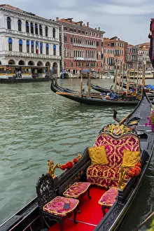 Deserted Venice Drucke: Gondola, attraction, empty, nobody