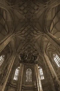 Uninhabited Churches In Germany Drucke: Gothic vault with the Angelic Salutation