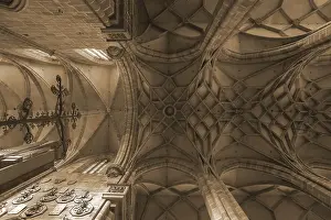 Bavaria Germany Architecture Drucke: Gothic vault, completed in 1477