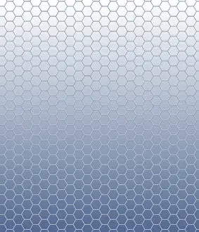 Geometric Abstract Design Drucke: A gradient hexagonal grid pattern