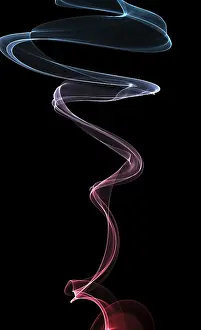 Black Background Design Drucke: Gradient smoke on a black background
