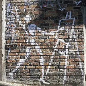 Städtische Landschaften Drucke: Graffiti-Künstler mit Staffelei am Montmartre
