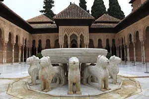 Granada Spain Drucke: Granada, Alhambra, part of the palace complex