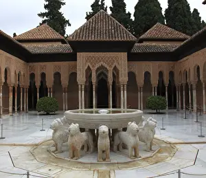 Nasrid Palace Architecture Drucke: Granada, Alhambra, part of the palace complex