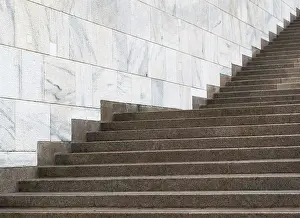 Uninhabited Staircase Drucke: Granite Stone Steps