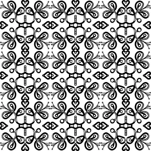 Deserted Floral Decoration Drucke: Graphical floral seamless pattern