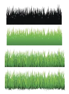 Empty Uninhabited Scene Drucke: Grass vector, with seamless edge