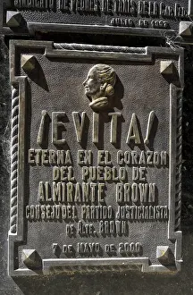 Buenos Aires City Landmarks Drucke: Grave of Eva Peron, detail