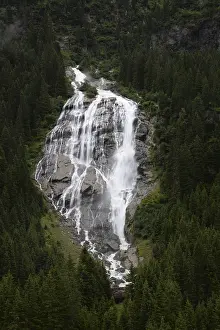 Alps Mountain Range Drucke: Grawa, Grawa waterfall, cascade