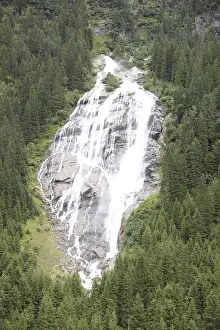 Austria Mountain Scenery Drucke: Grawa, Grawa waterfall, cascade