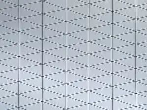 Contemporary Decorative Item Drucke: A gray surface featuring a modern geometric pattern composed of interconnected triangles